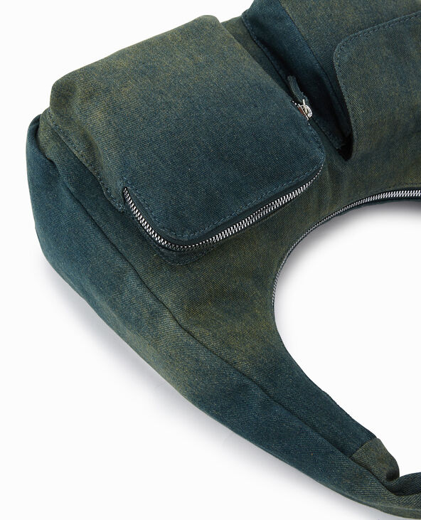 Sac porté épaule en jean effet dirty bleu - Pimkie