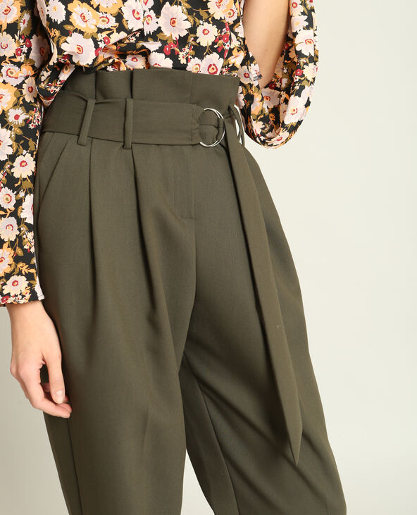 Pantalon carotte vert foncé - Pimkie
