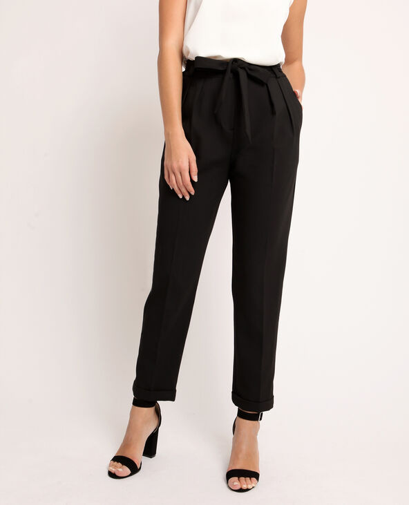 Pantalon city à ceinture noir - Pimkie