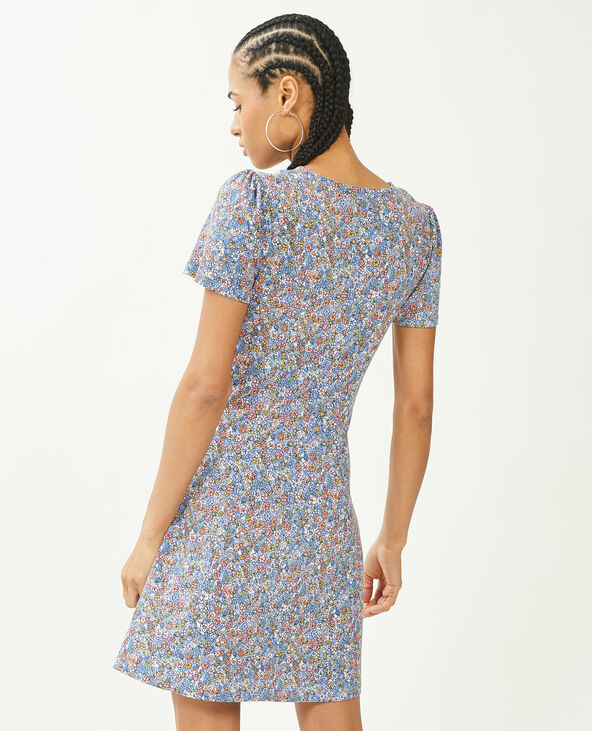 Robe courte avec boutons bleu - Pimkie