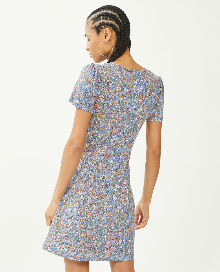 Robe courte avec boutons bleu - Pimkie