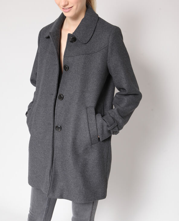 Manteau mi long best sale gris