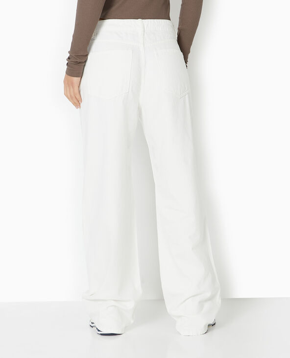 Jean wide loose extra long blanc - Pimkie