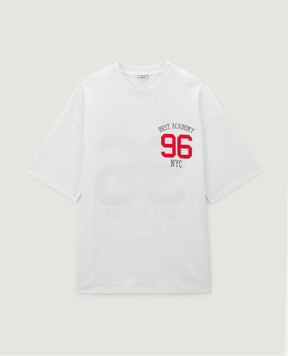 T-shirt oversize à inscriptions blanc - Pimkie