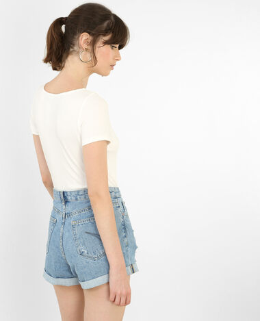 Body col lacet blanc - Pimkie