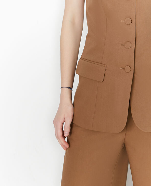 Top bustier boutonné marron - Pimkie