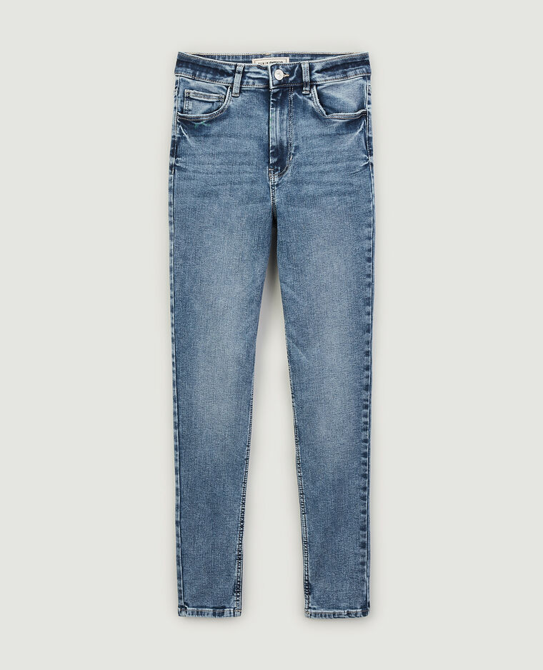 Jean skinny taille haute bleu denim - Pimkie