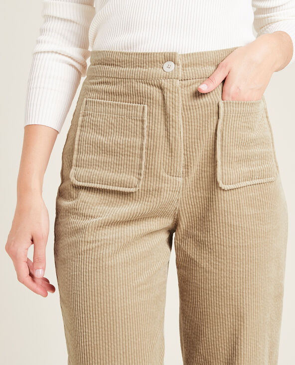 Pantalon droit en velours c tel