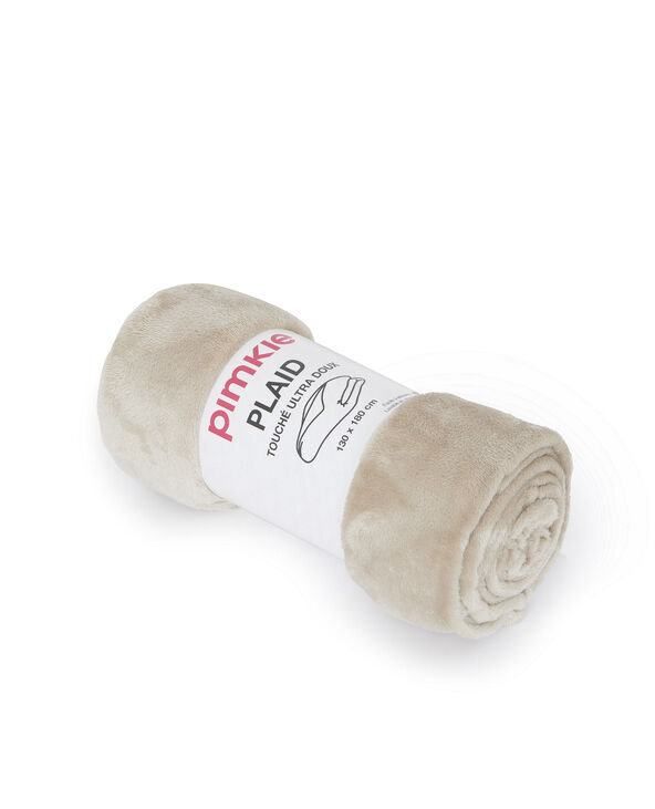 Plaid en maille polaire beige - Pimkie
