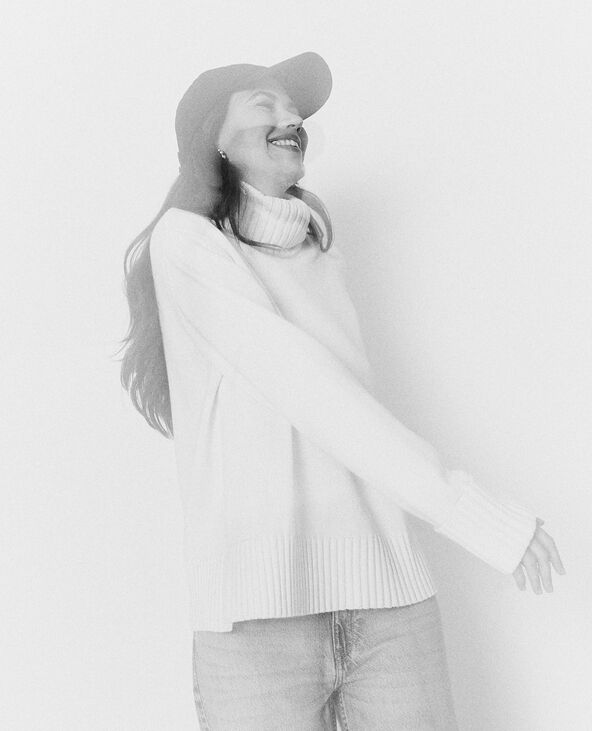 Pull col roulé blanc - Pimkie