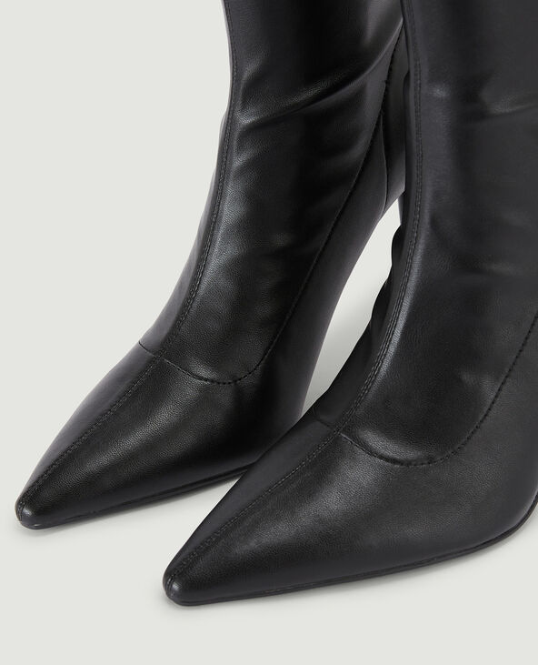 Bottes courtes bouts pointus noir - Pimkie