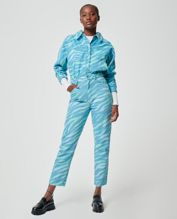 Jean straight zébré taupe - Pimkie