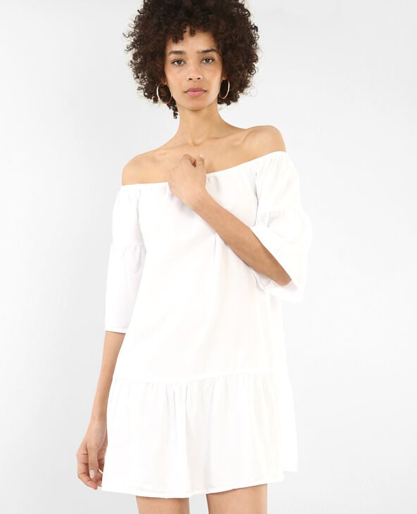Robe à basque blanc - Pimkie
