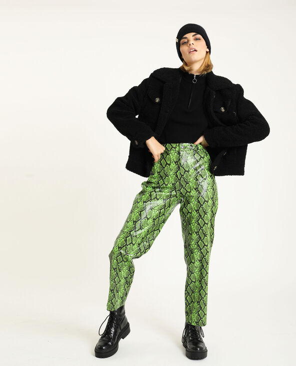 Pantalon simili cuir vert - Pimkie