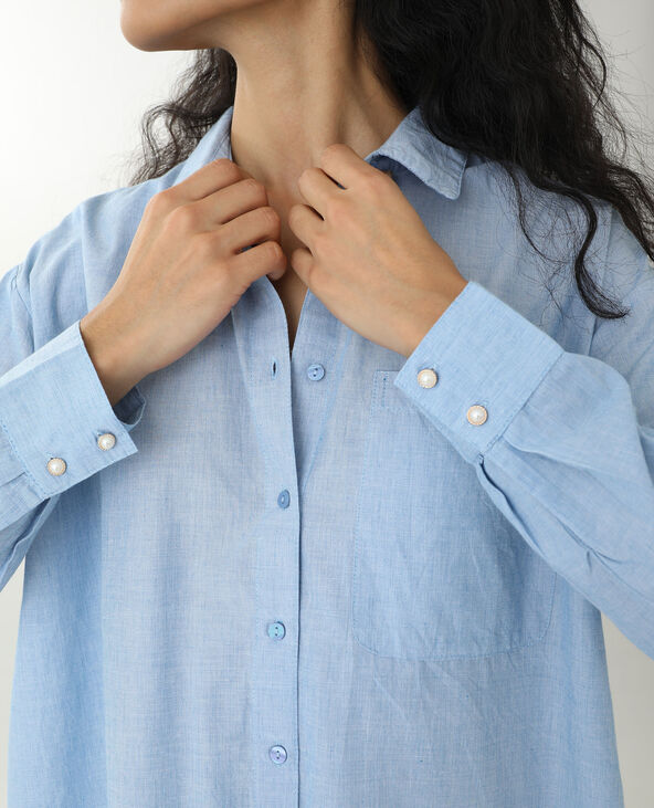 Chemise longue bleu clair - Pimkie