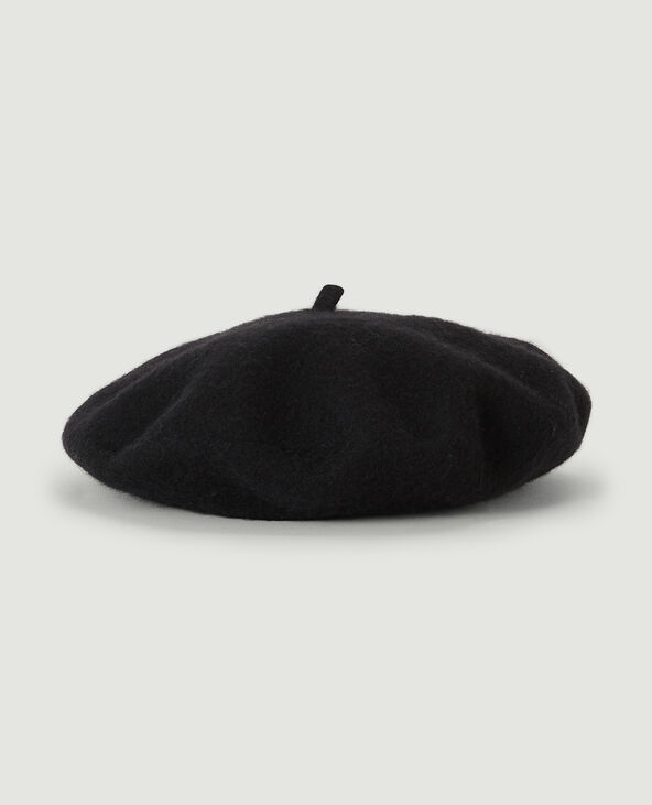 Béret en lainage noir - Pimkie