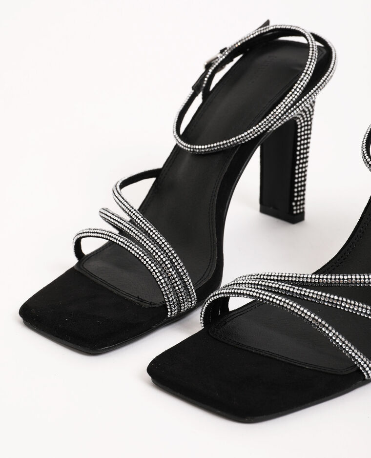 Sandales à strass noir - Pimkie
