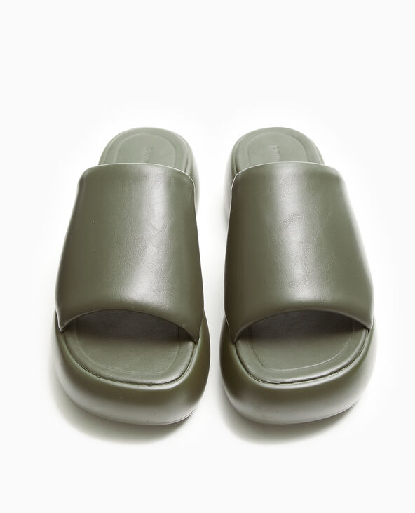 Mules compensées vert kaki - Pimkie