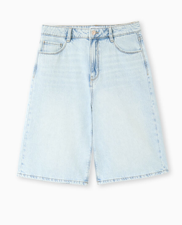 Bermuda large en jean bleu clair - Pimkie