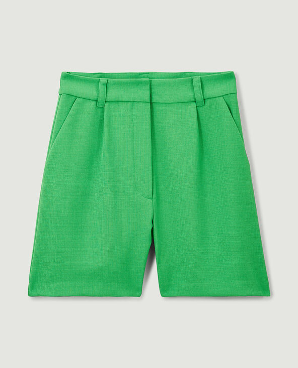 Short taille haute tissu tramé vert - Pimkie