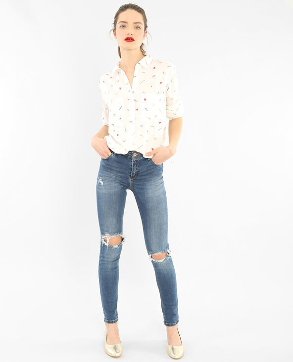 Chemise imprimée blanc - Pimkie