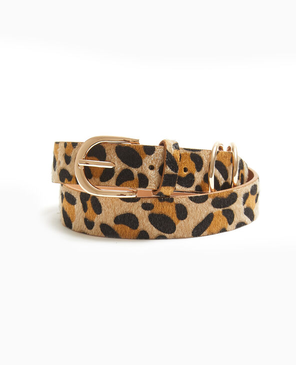 Ceinture façon pelage léopard marron - Pimkie