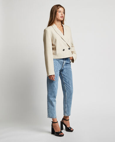 Jean mom taille haute bleu - Pimkie