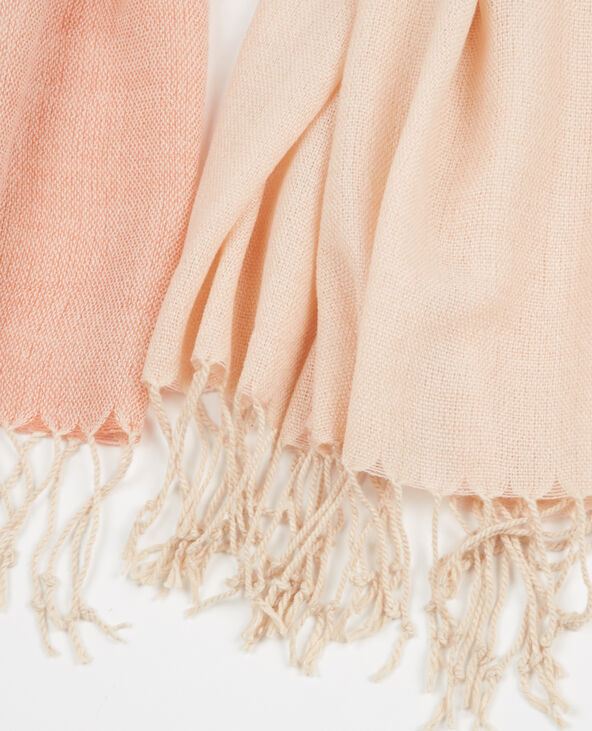 Echarpe fine multicolore rose clair - Pimkie