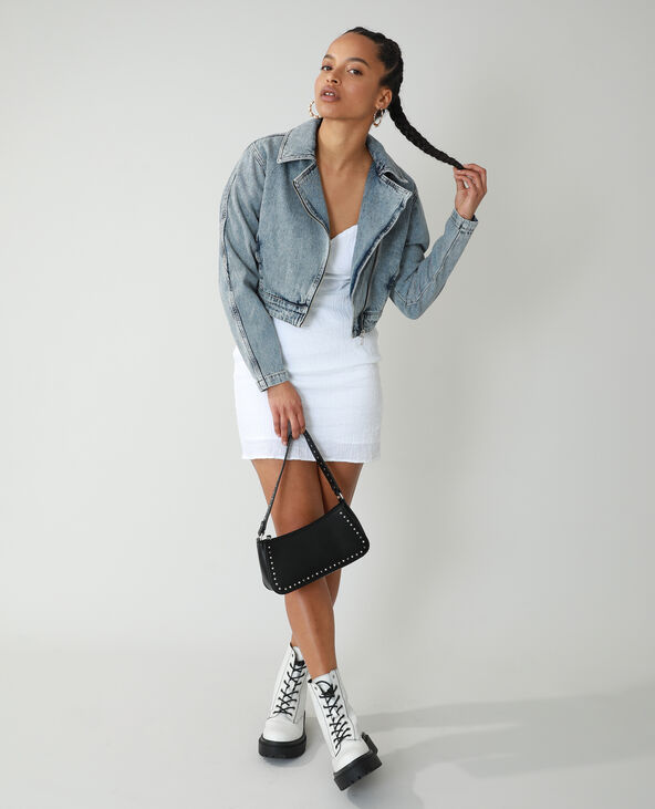 Veste perfecto en denim bleu - Pimkie