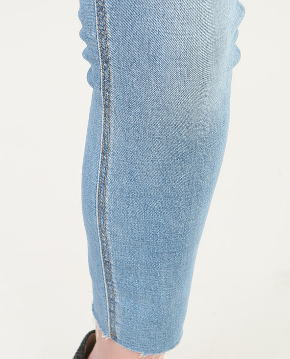 Jean skinny 7/8 raw cut bleu - Pimkie