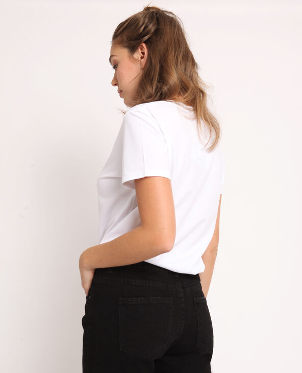 T-shirt à message blanc - Pimkie
