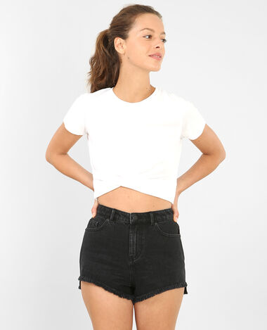 Cropped top twisté blanc - Pimkie