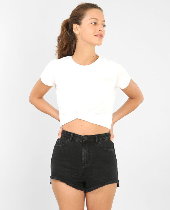 Cropped top twisté blanc - Pimkie