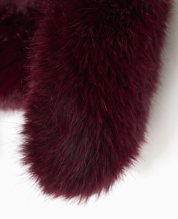 Chapka en fausse fourrure bordeaux - Pimkie