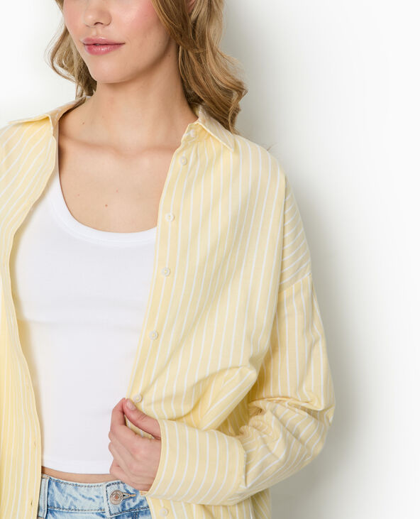 Chemise ample, droite et rayée jaune - Pimkie