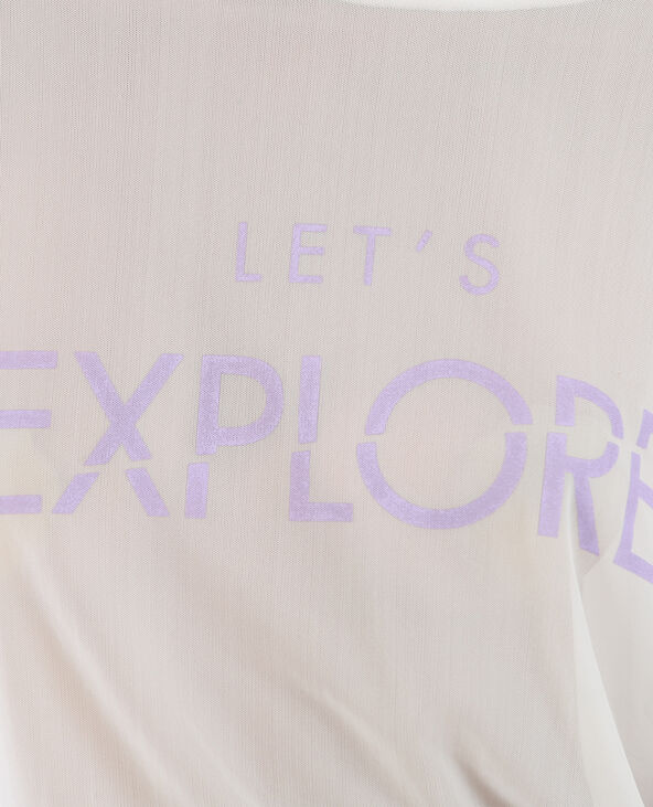 T-shirt résille blanc - Pimkie