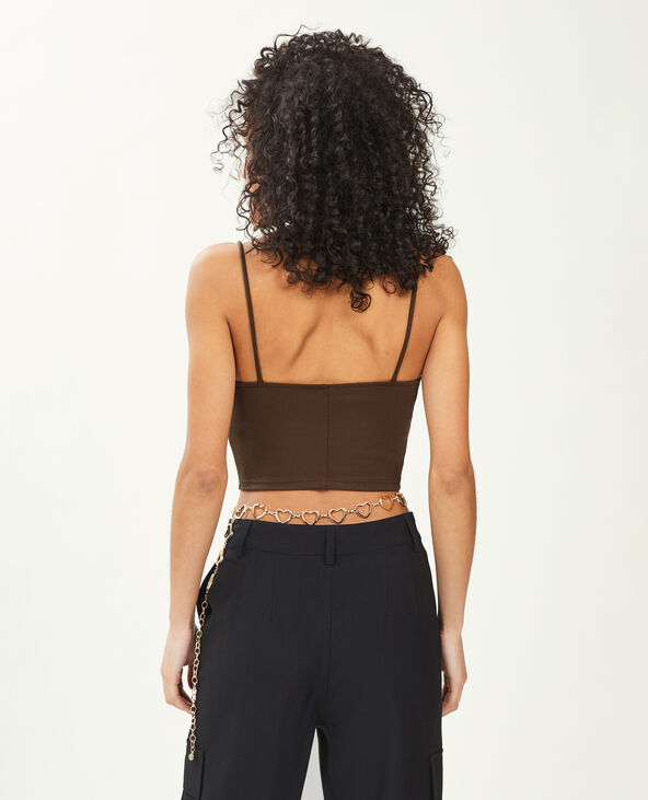 Brassière à bretelles marron - Pimkie