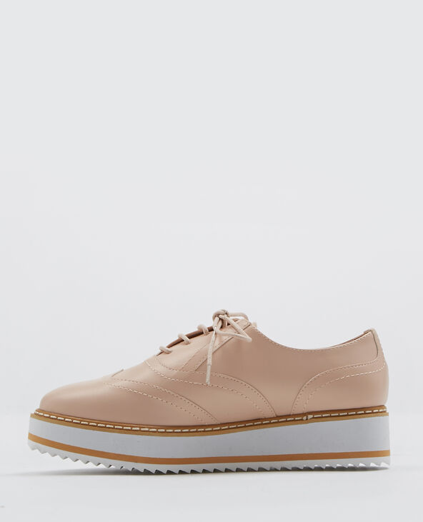 Derbies à plateforme beige - Pimkie