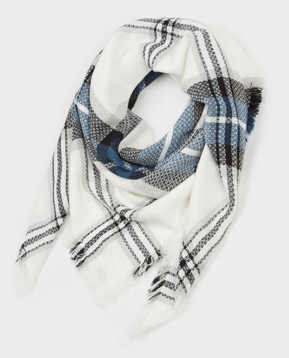 Echarpe plaid à carreaux bleu foncé - Pimkie