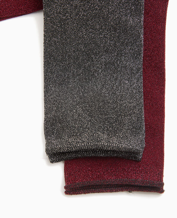 Lot de 2 paires de chaussettes avec lurex noir - Pimkie