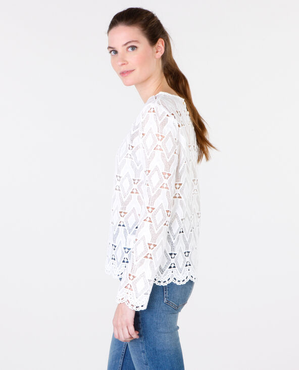 Blouse guipure blanche outlet