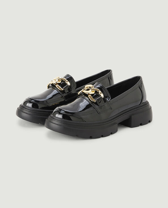 Mocassins chunky vernis noir - Pimkie