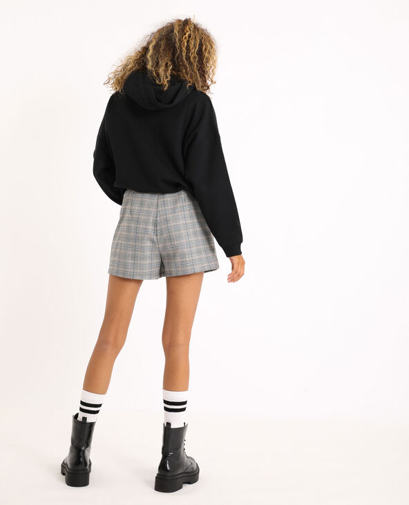 Jupe short à carreaux taupe - Pimkie