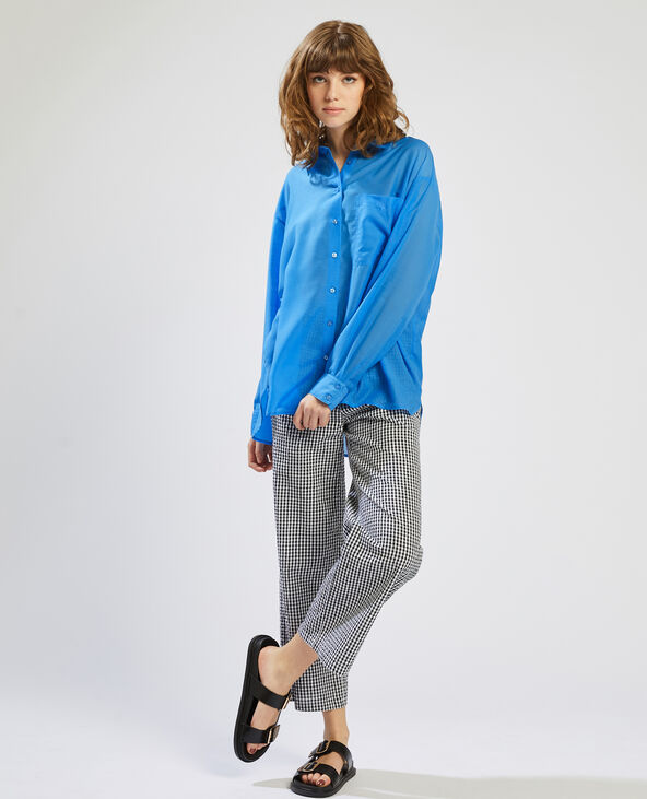 Chemise fluide bleu électrique - Pimkie