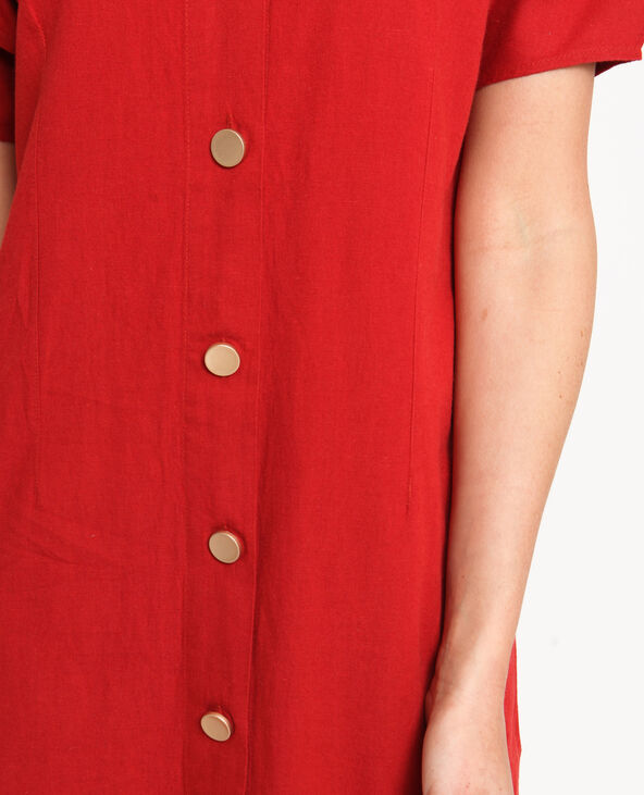 Robe boutonnée rouge - Pimkie
