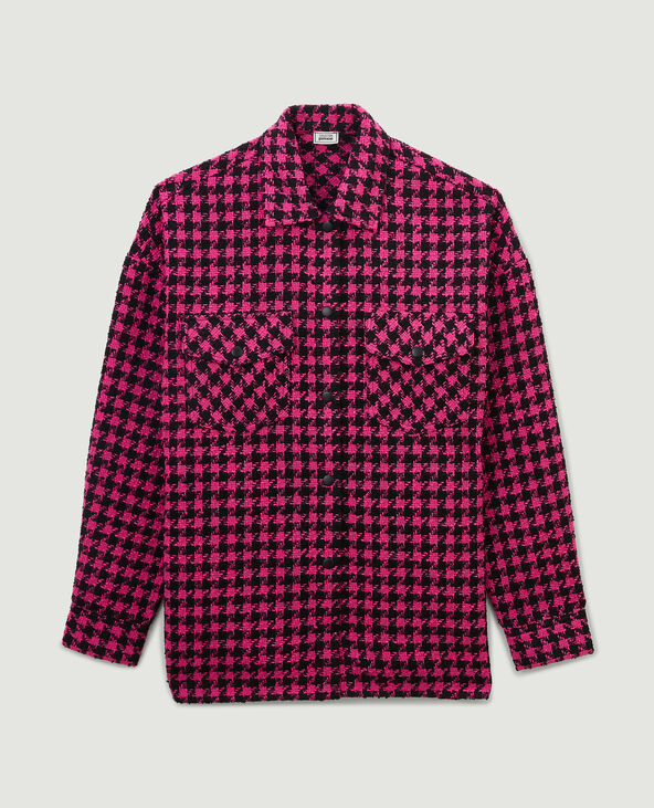 Surchemise en tweed rose - Pimkie