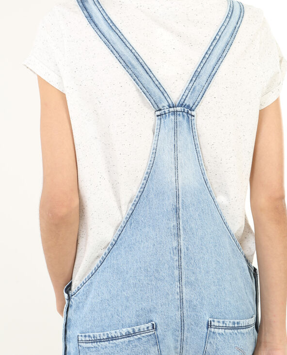 Salopette courte en jean bleu - Pimkie