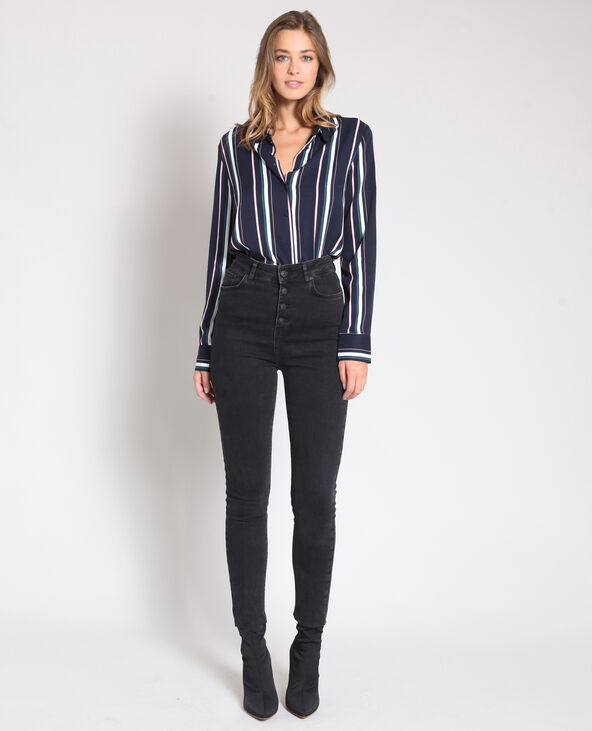 Chemise à rayures bleu marine - Pimkie