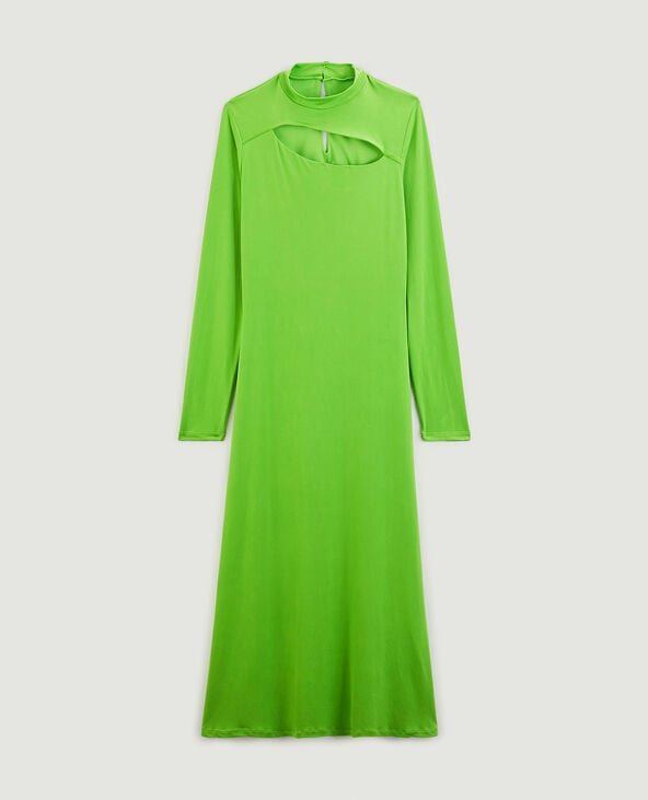 Robe longue avec ouverture devant vert olive - Pimkie