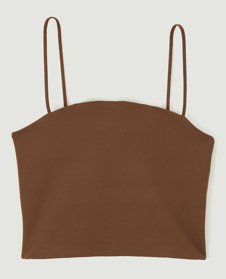 Brassière fines bretelles marron - Pimkie